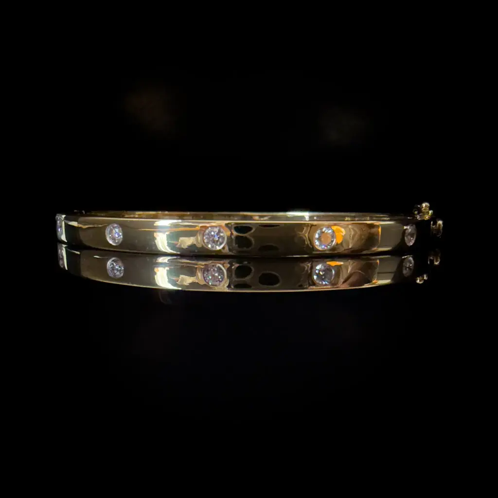 Bracelet jonc diamants