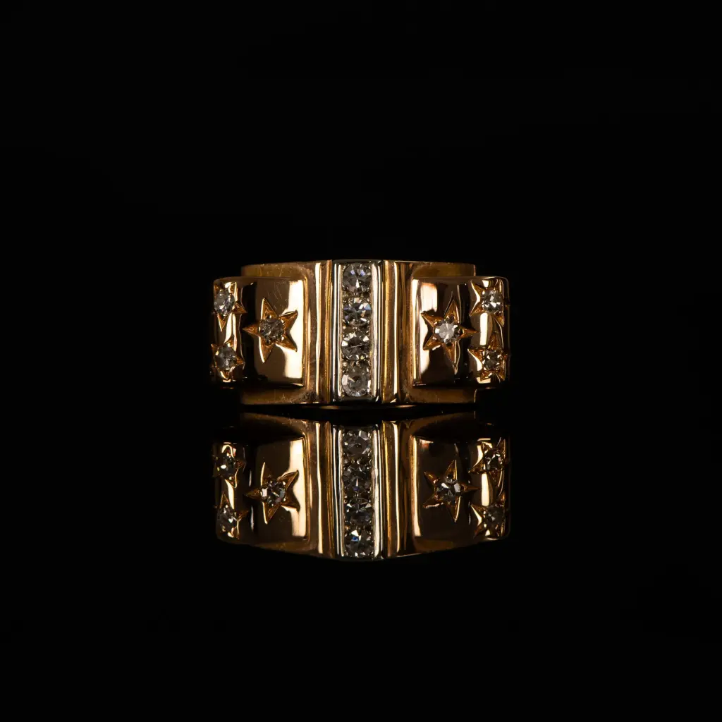 Bague tank Diamants