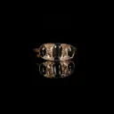 Bague Saphir & diamants taille rose