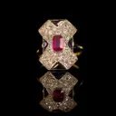 Bague or Diamants Saphirs & Rubis