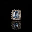 Bague Aigue-Marine et diamants