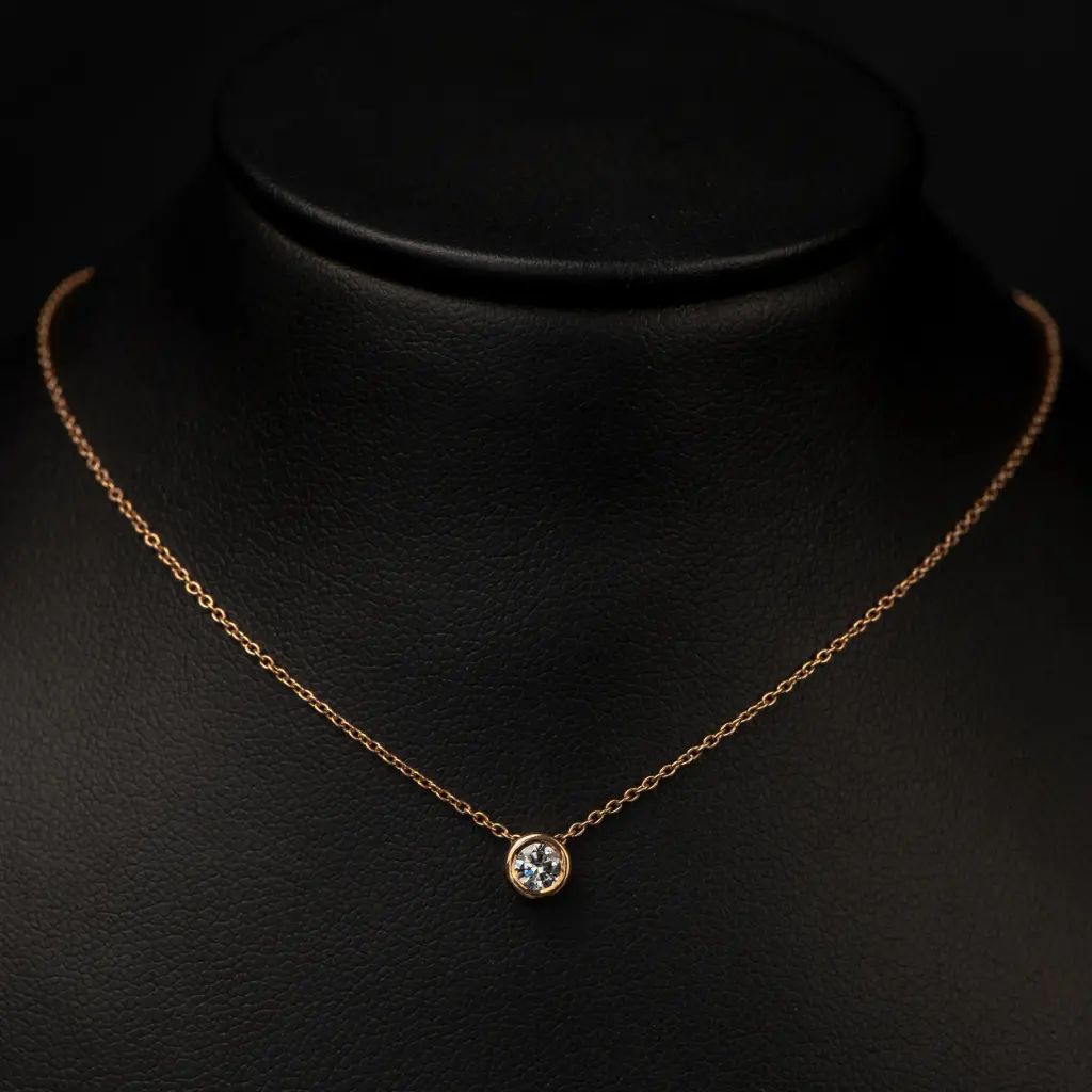 Collier diamant solitaire