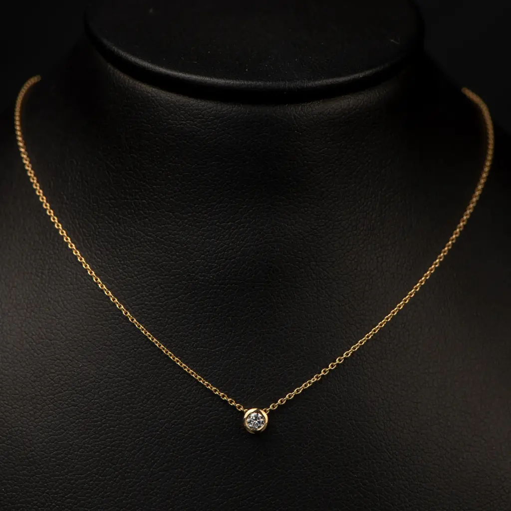 Collier Diamant Solitaire