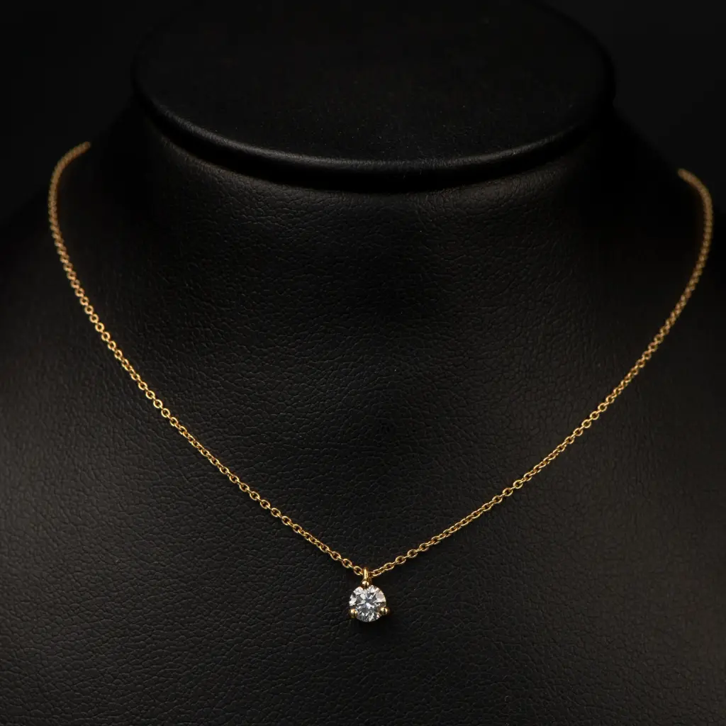 Collier Diamant Solitaire