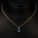 Collier Saphir goutte d'eau & diamant