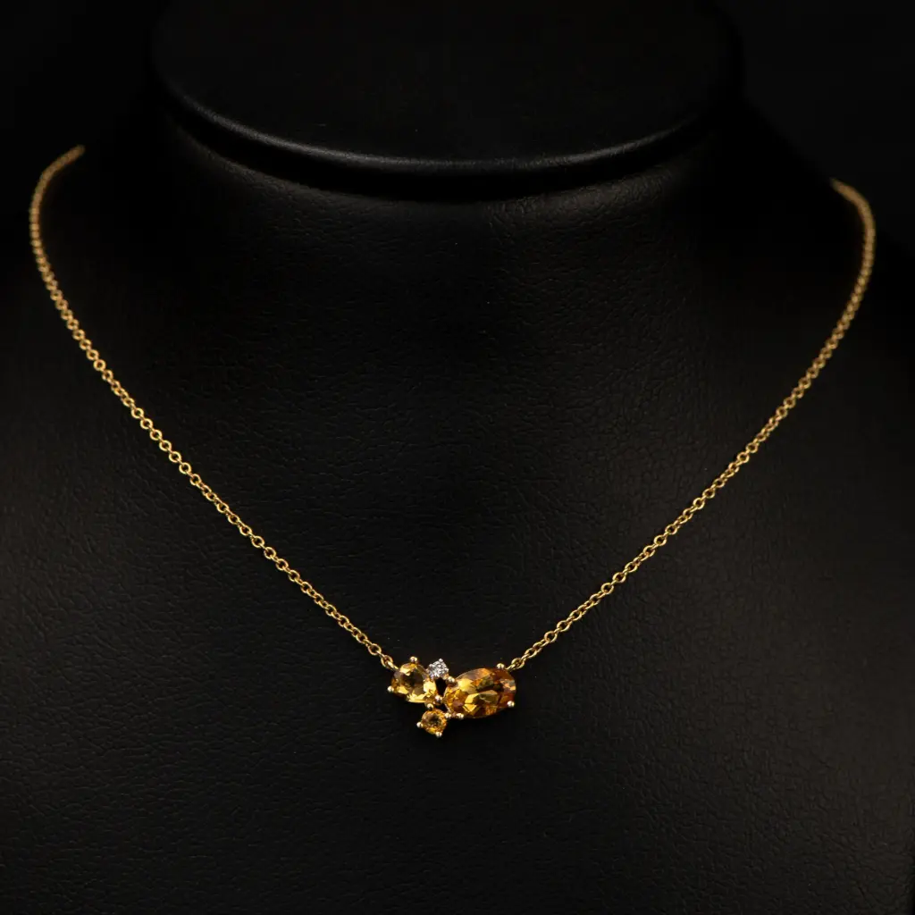Collier Citrine & Diamant