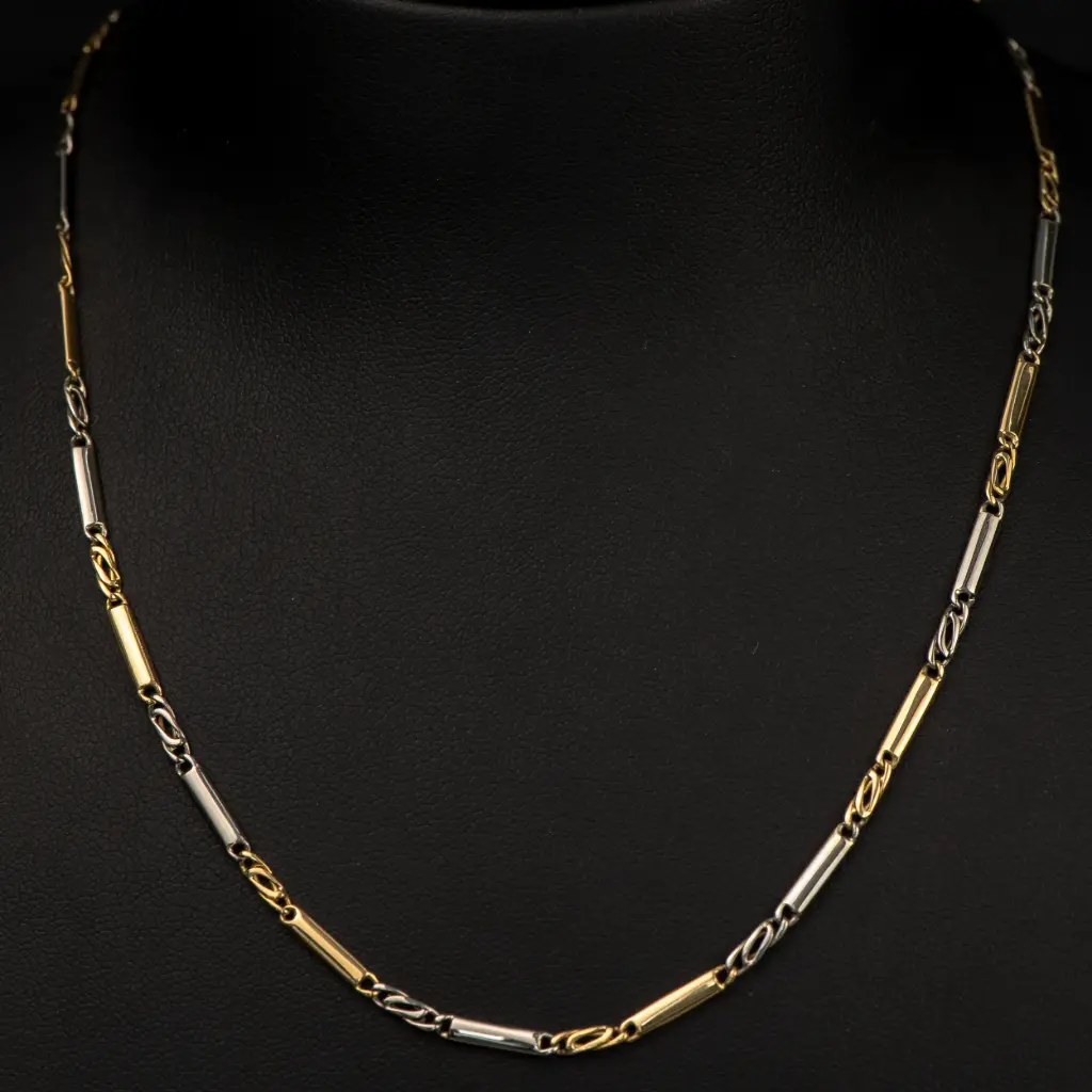Chaine montre gousset or bicolore