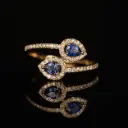 Bague toi & moi saphirs et brillants