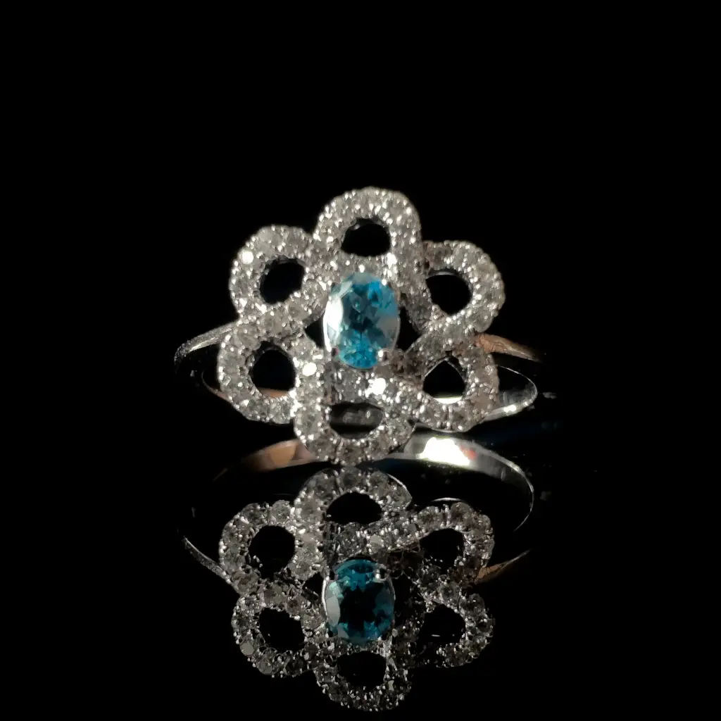 Bague topaze et brillants