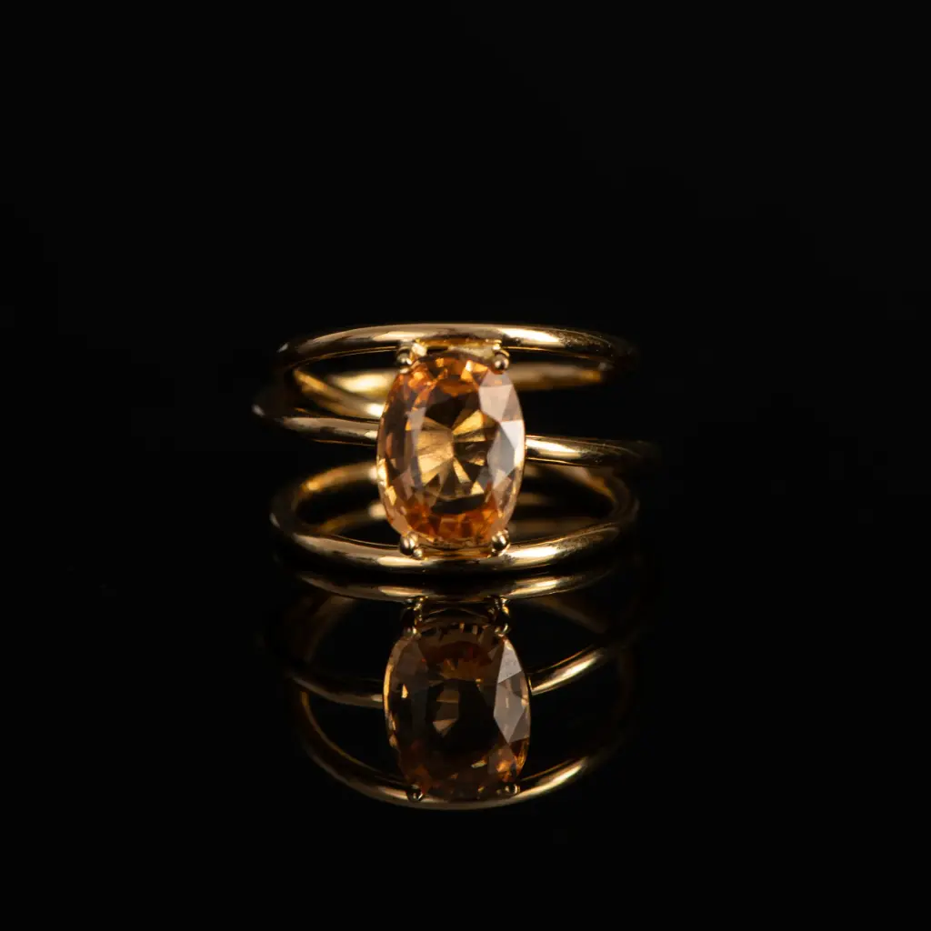 Bague Grenat Jaune