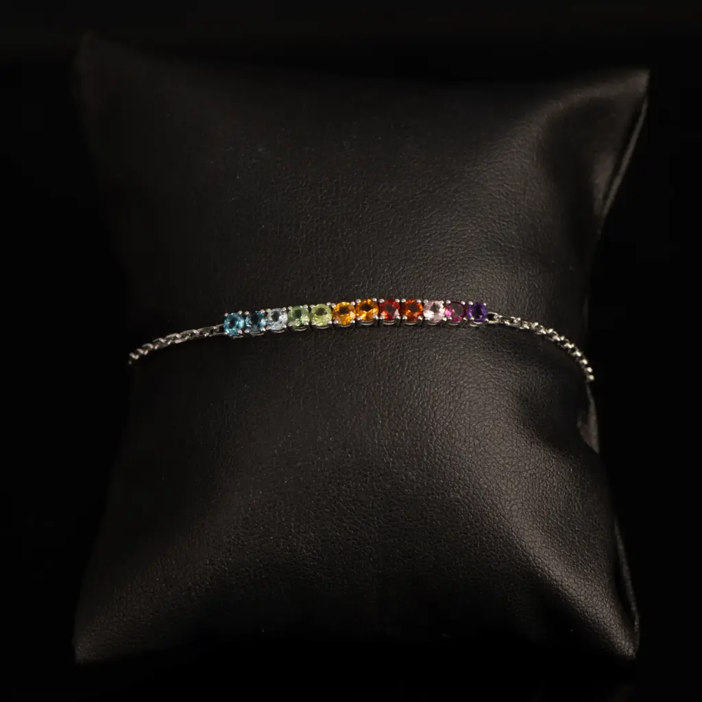 Bracelet rivière de pierres fines
