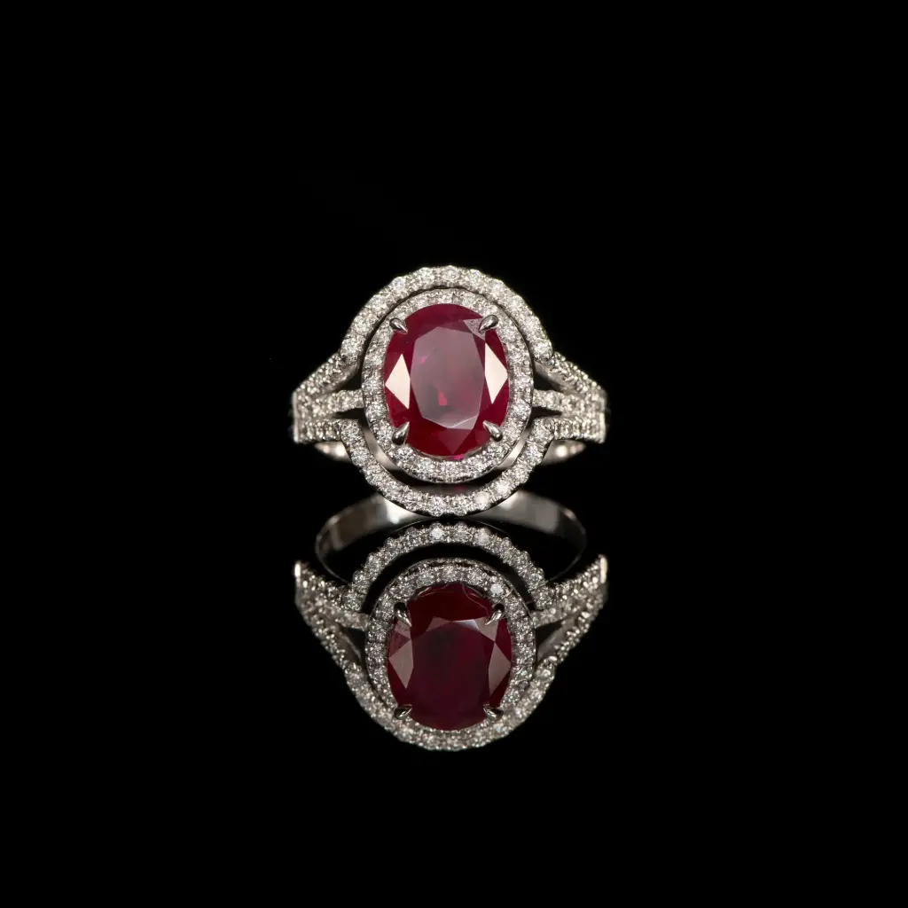 Bague Rubis & diamants