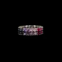 Bague saphirs arc-en-ciel