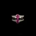 Bague saphir rose & diamants