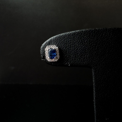 [BOP02SAW] Boucles d'oreilles Saphirs et Brillants