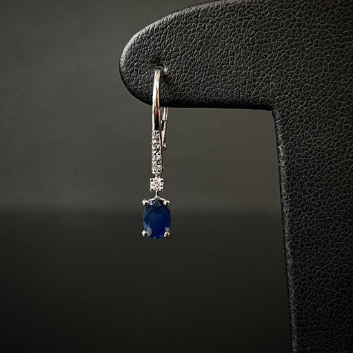 [7317GSKB2] Boucles d'oreilles Saphirs et Brillants