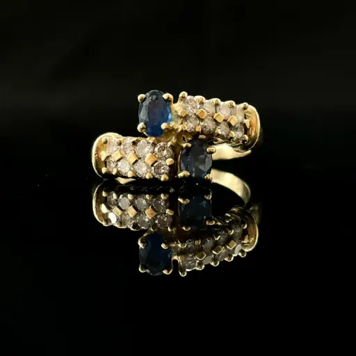 [PB9826] Bague Saphir & Diamants