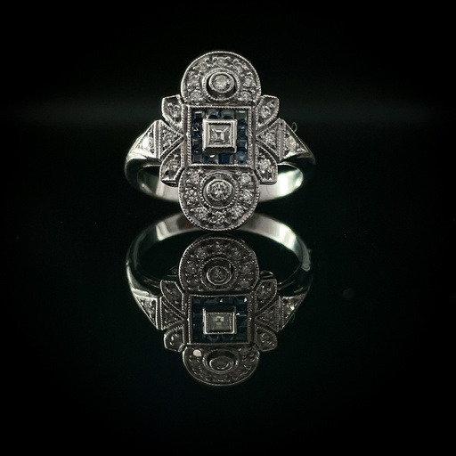 [S1496Z026] Bague saphirs et diamants