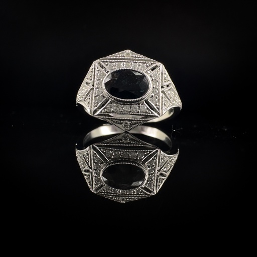 [S1395Z020] Bague saphir et diamants