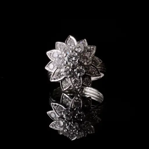 [PB11981] Bague Fleur Diamants