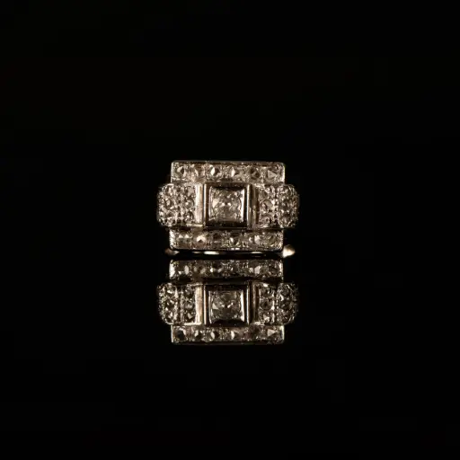 [PB12322] Bague tank diamants