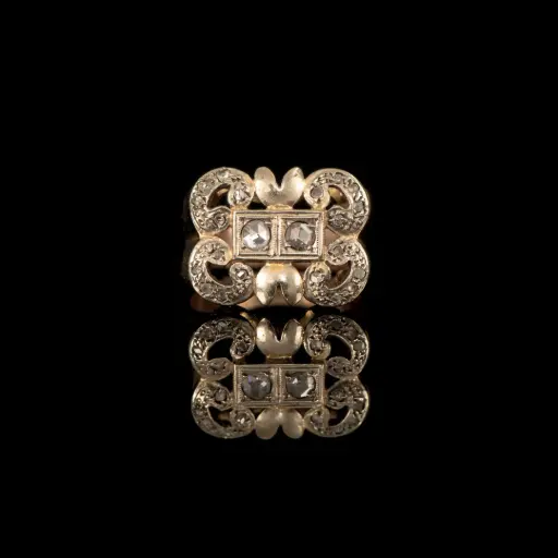 [PB11804] Bague tank Diamants