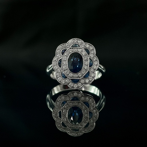 [SF1785Z010] Bague saphirs et diamants
