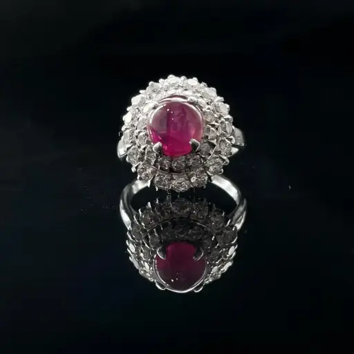 [PB9158] Bague Rubis cabochon