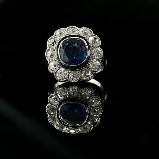 [PB9136] Bague saphir et diamants 