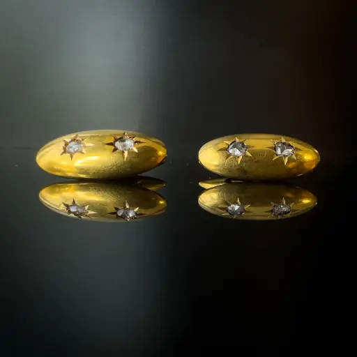 [PB11692] Boutons de manchette Or & Diamants