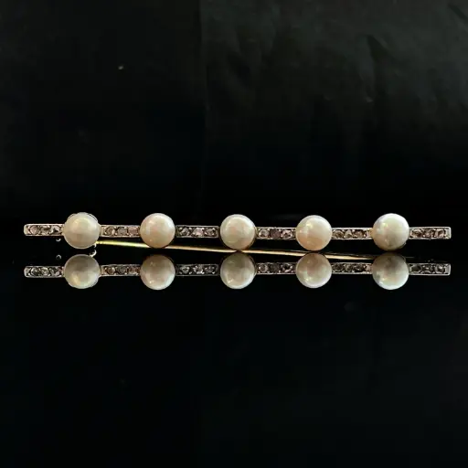 [PB10123] Barette Diamants & perles