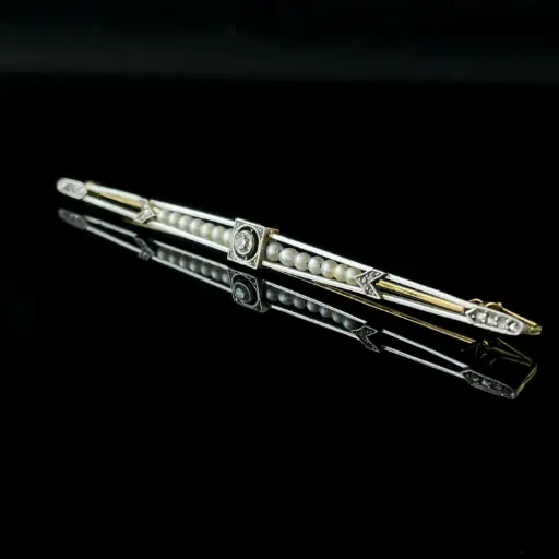 [PB10516] Barette Perles & Diamants