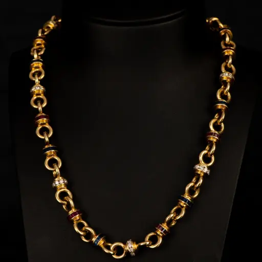 [PB11652] Bracelet saphir, rubis et brillants