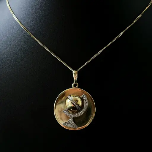 [PB10478] Pendentif globe terrestre