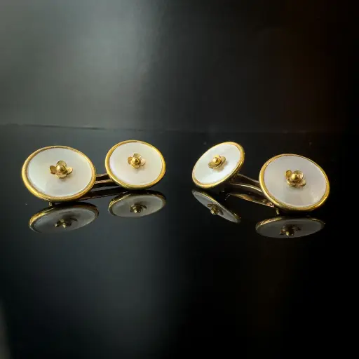 [PB7642] Boutons de manchette Nacre