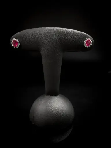 [od-5343/RU] Boucle d'oreille diamant & rubis