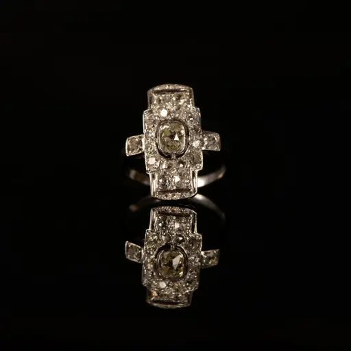 [PB12648] Bague Art Déco diamants