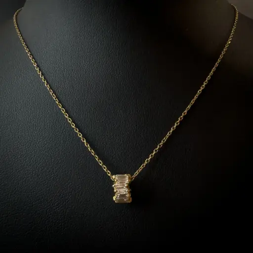 [K2946] Collier diamants baguettes