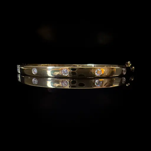 [BGL236H-18Y] Bracelet jonc diamants