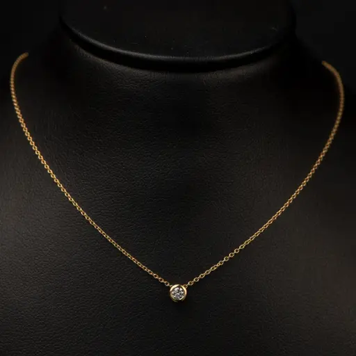 [PEC508J] Collier Diamant Solitaire