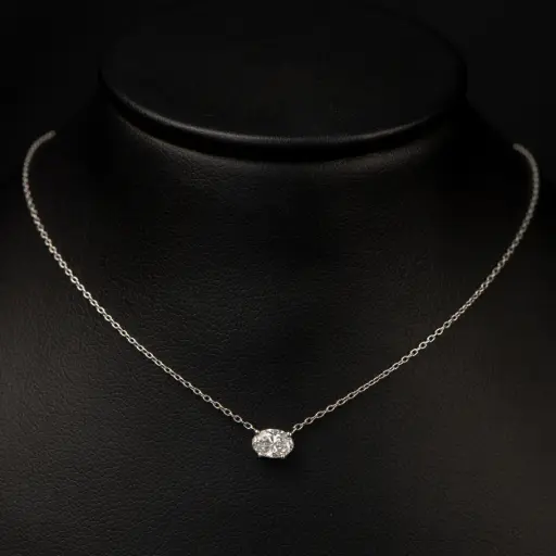 [PE4G340OVGP] Collier diamant Solitaire