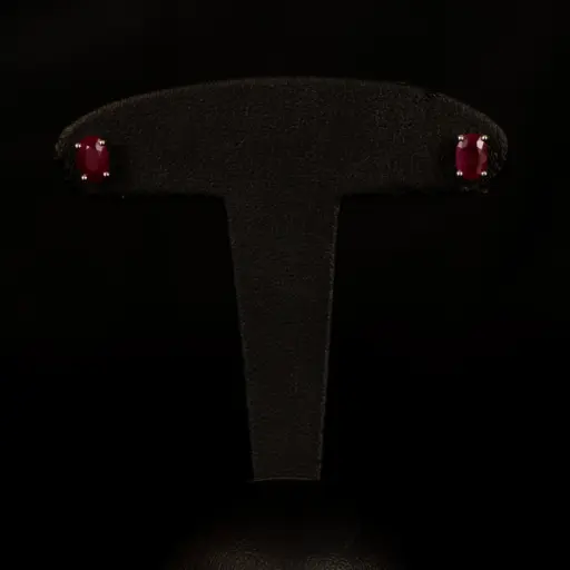 [7VN256GR] Boucles d'oreilles rubis