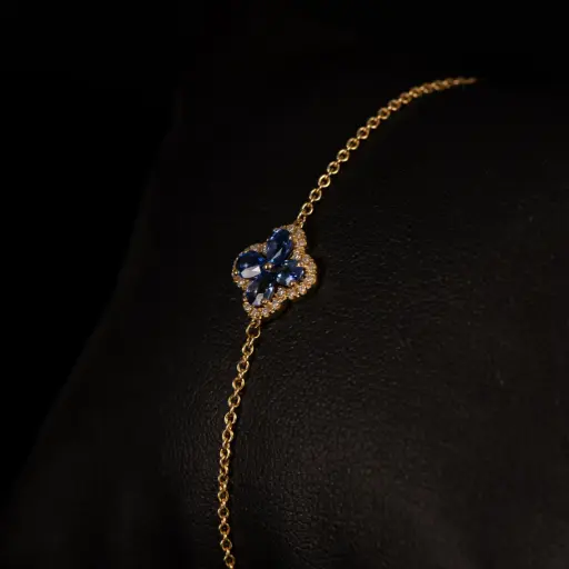 [6.6010.S0] Bracelet saphirs et brillants