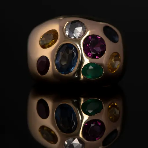 [PB13136] Bague pierres fines