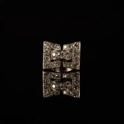 [PB13150] Bague tank diamants