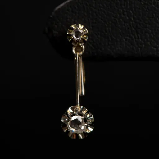 [PB13046] Boucles d'oreilles diamants roses