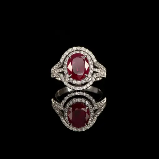 [Jew ZV-1504] Bague Rubis & diamants
