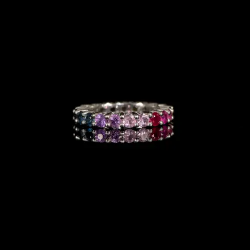 [Jew ZV] Bague saphirs arc-en-ciel