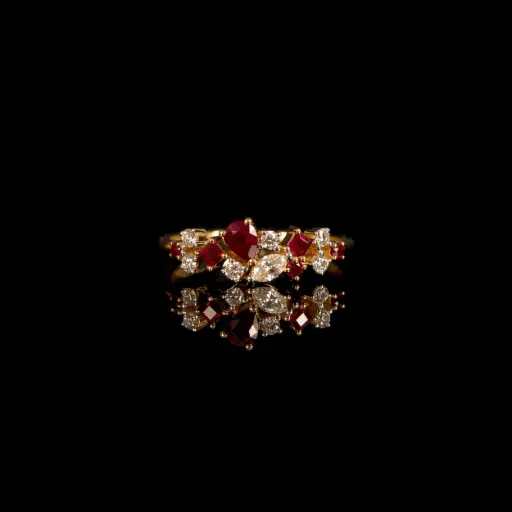 [SAKC15-18Y] Bague rubis et diamants