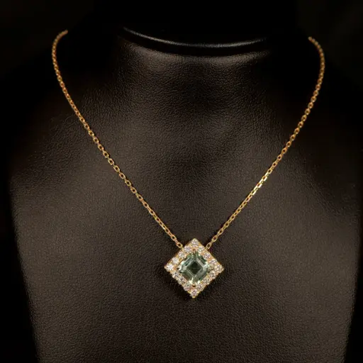 [PSI0016] Collier tourmaline & diamants